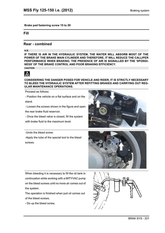2012-2017 Piaggio Fly 150 4t Scooter Service Manual