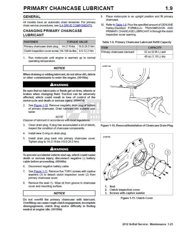 2012 Harley Davidson FLSTF Softail Fat Boy Service Manual