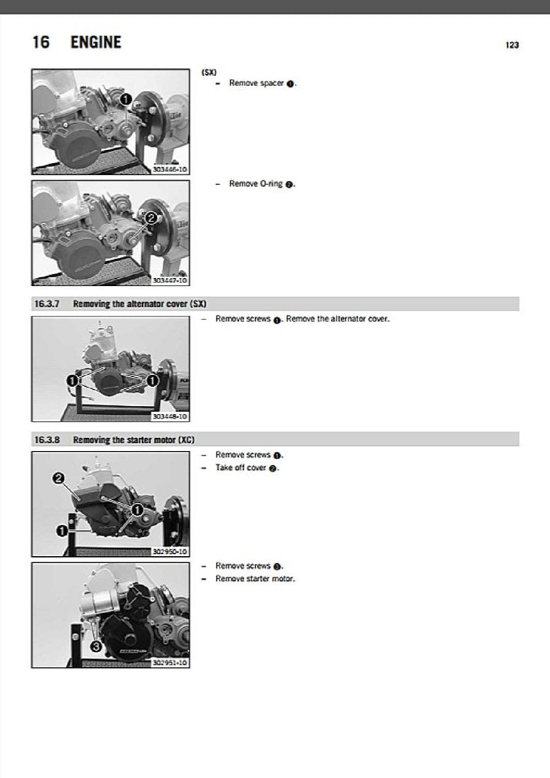 2012 KTM 250SX 250 SX Service Manual