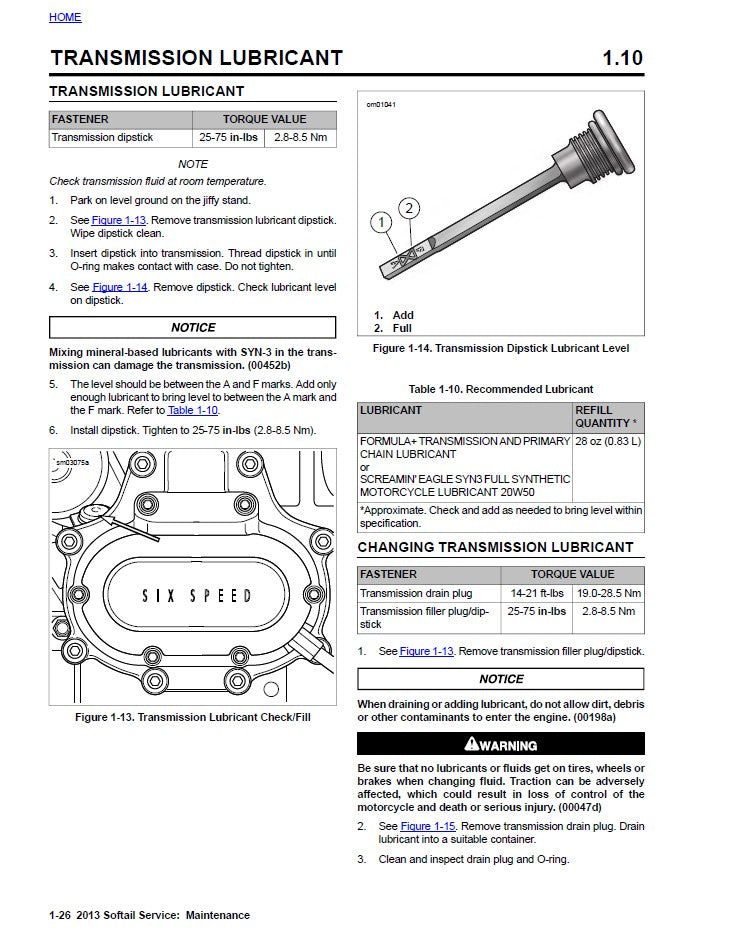 2013 Harley Davidson FLSTN Softail Deluxe Service Manual