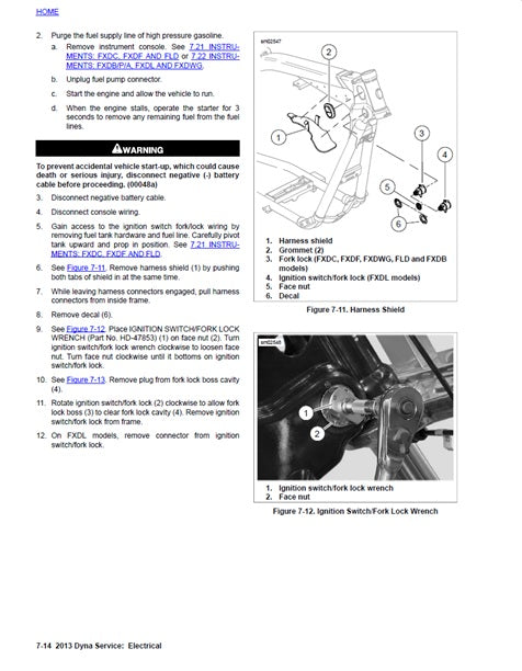 2013 Harley Davidson FXDB Dyna Street Bob Service Manual – retro