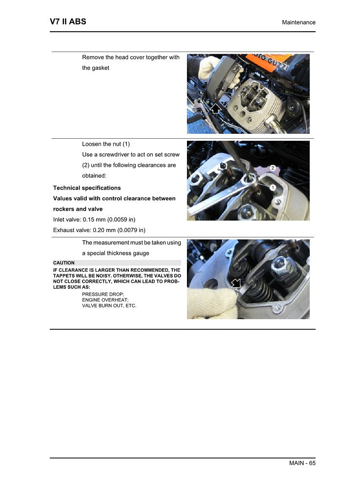 2014-2016 Moto Guzzi V7 II Special Service Manual