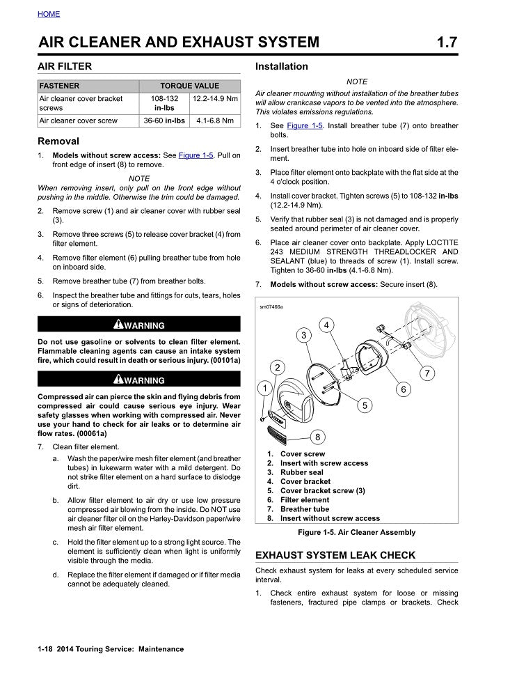 2014 Harley Davidson FLHTKSE CVO Ultra Touring Service Manual