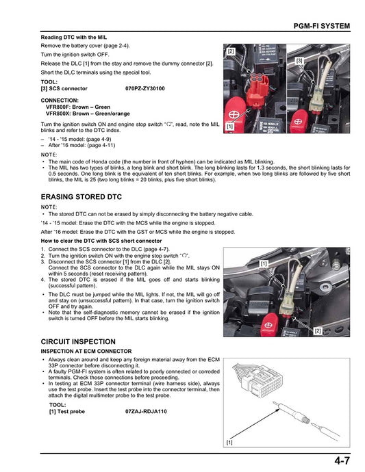 Manual de servicio Honda Interceptor Crossrunner VFR800X V4 2015-2021