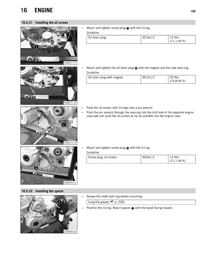 2014 KTM 250 SXF SX-F Service Manual