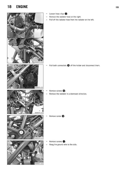 2014-2016 KTM RC 390 Manual de servicio