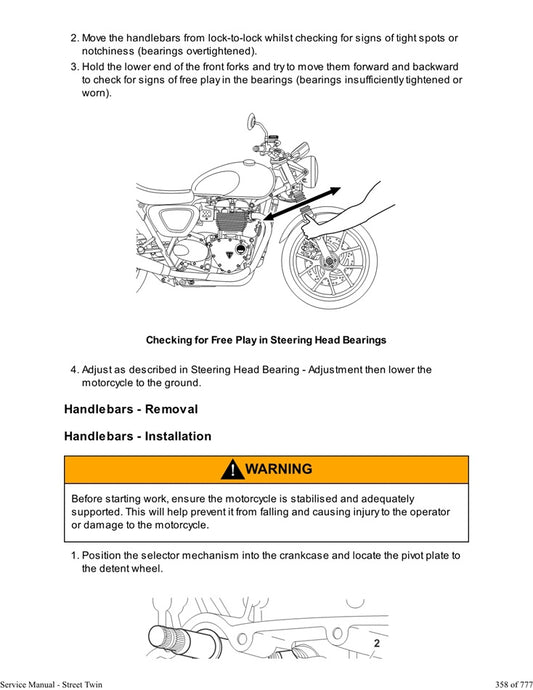 2016-2018 Triumph Street Twin 900 Service Manual