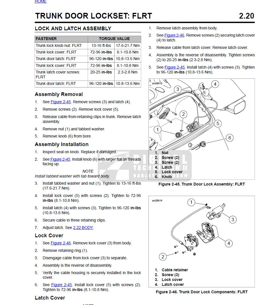 2015 Harley Davidson FLHTCUTG Tri Glide Ultra Trike Service Manual