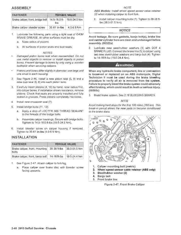 2015 Harley Davidson FLSTF Softail Fat Boy Base Service Manual