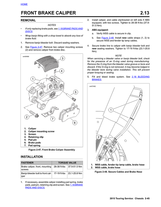 2015 Harley Davidson FLHR Road King Service Manual