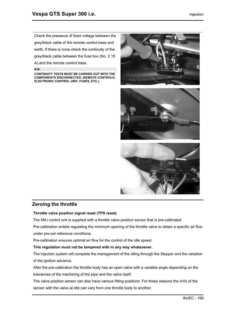 2008-2019 Vespa GTS300 GTS 300 Super Granturismo 250cc Scooter Service Manual