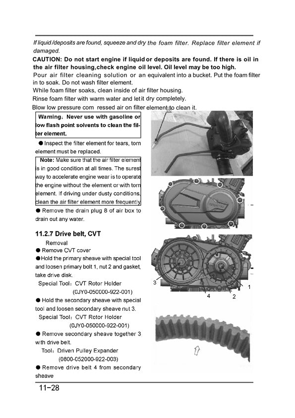 2016 Onwards CFMOTO UForce 550 CF500 SxS Service Manual