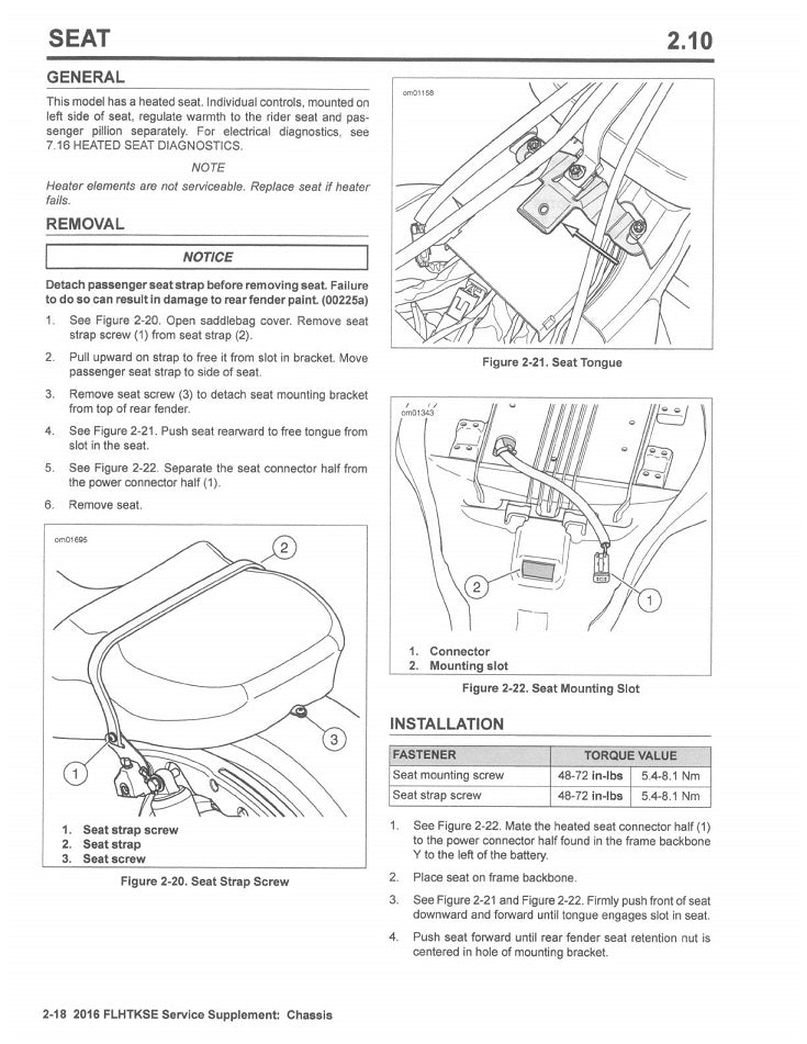 2016 Harley Davidson FLHTKSE CVO Limited Service Manual