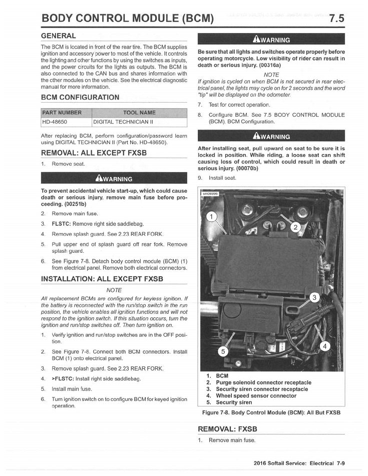 2016 Harley Davidson FLS Softail Slim Service Manual