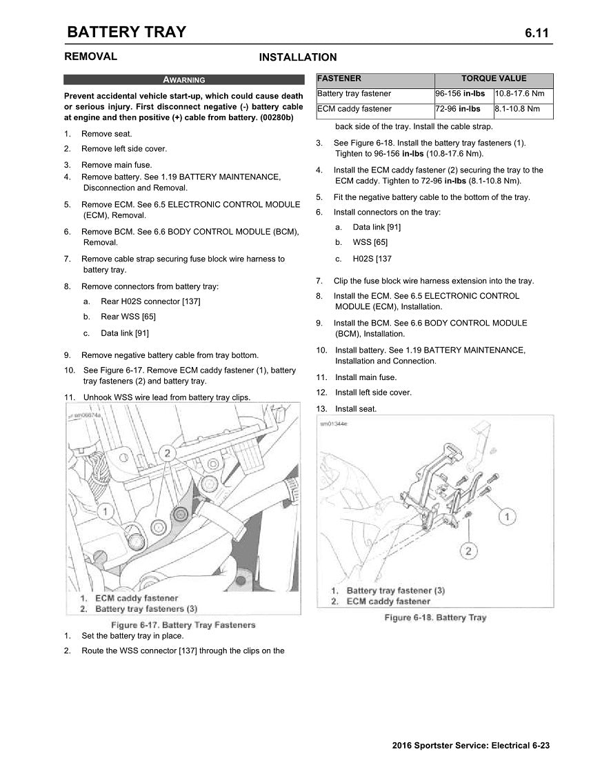 2016 Harley Davidson XL883N Sportster Iron Service Manual