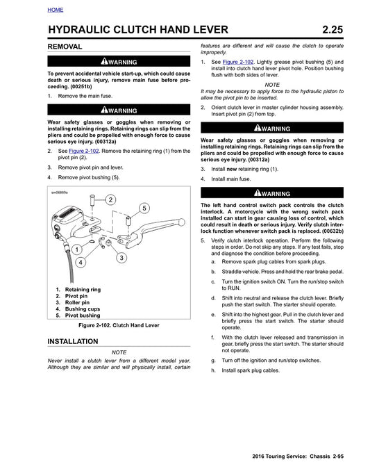 2016 Harley Davidson FLHR Road King Service Manual