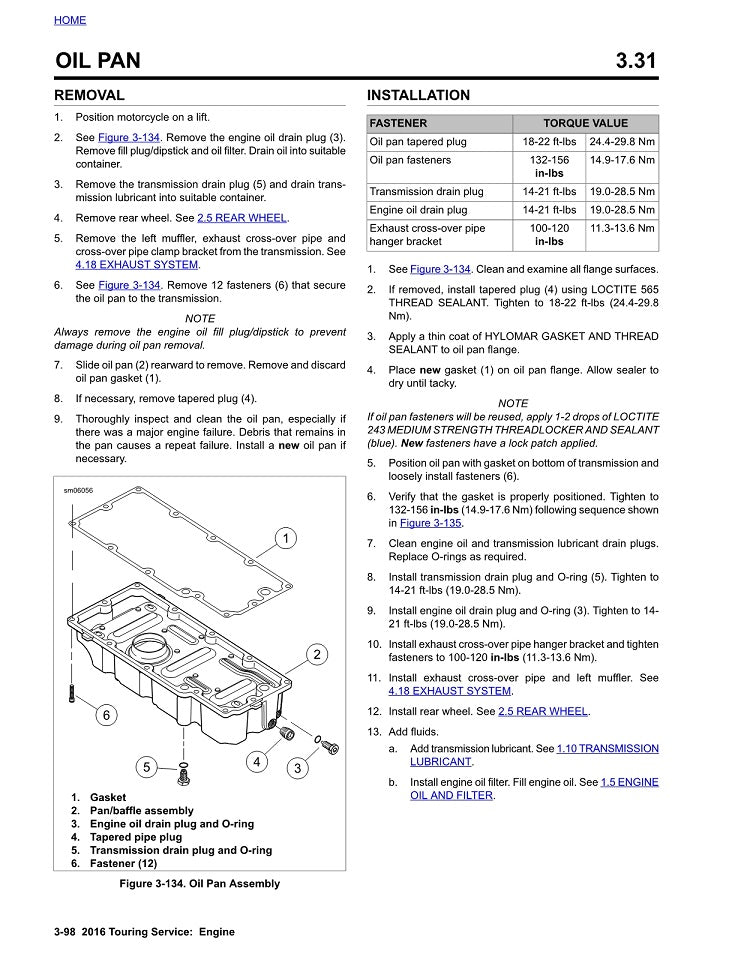 2016 Harley Davidson FLHR Road King Service Manual