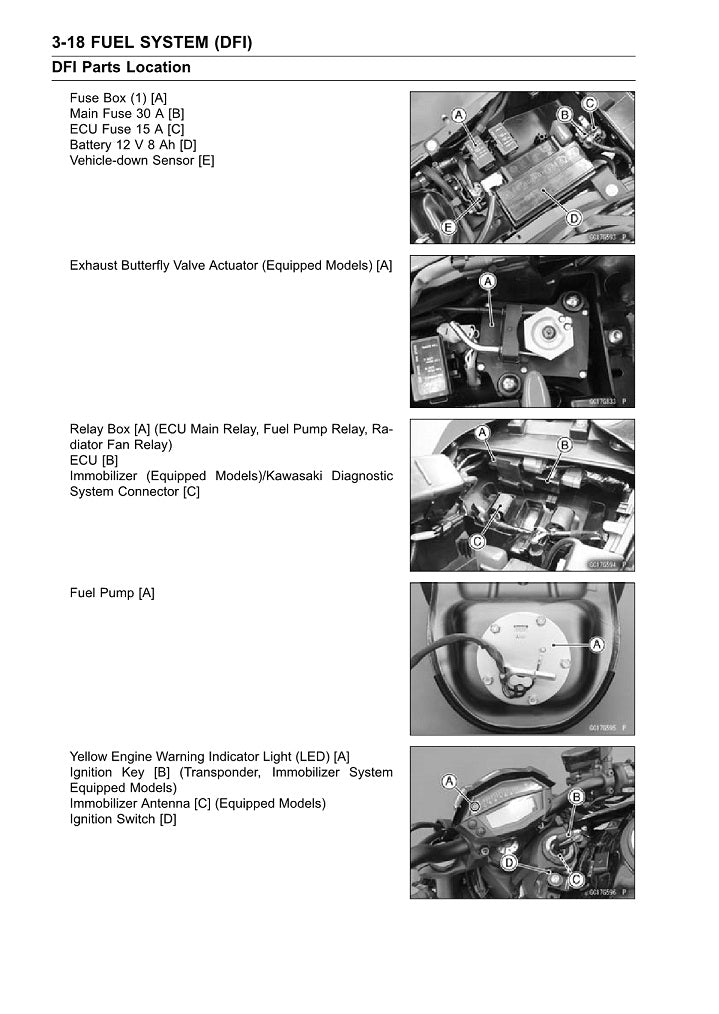 Manual de servicio Kawasaki Z1000 2014-2016