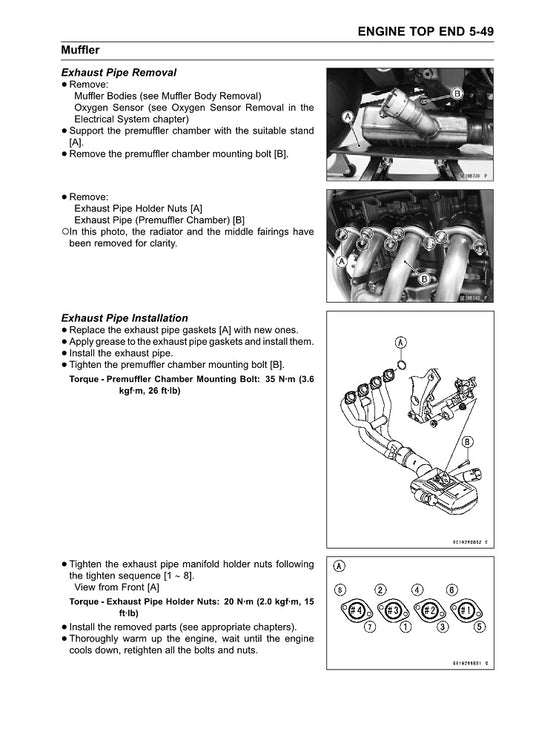 Manual de servicio Kawasaki Z1000 2014-2016