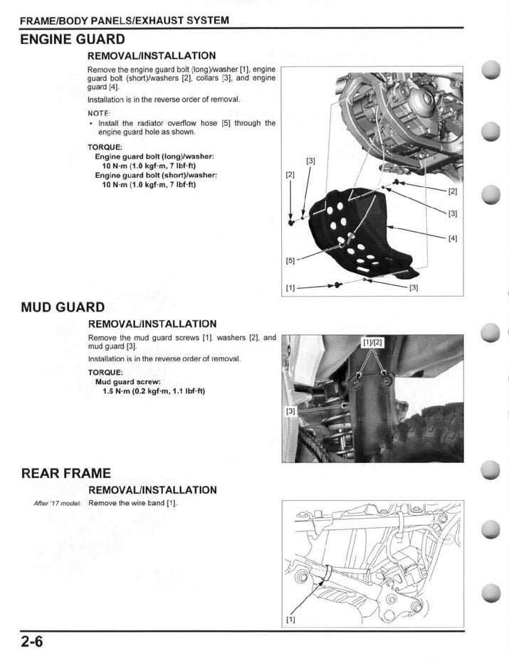 2017-2018 Honda CRF 450 RX CRF450RX Service Manual