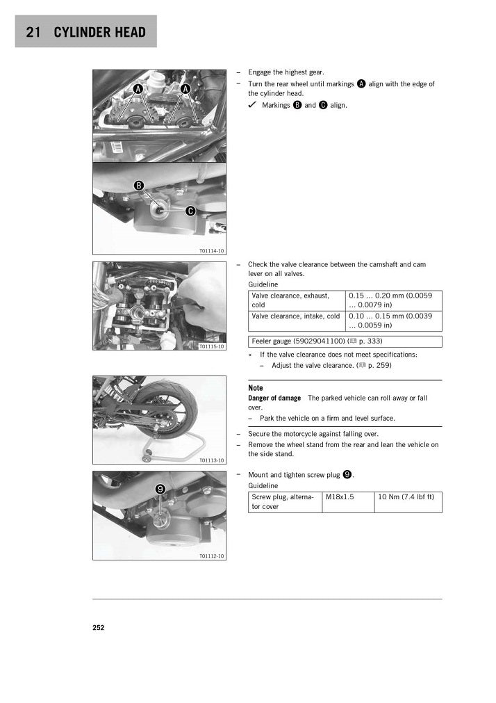 Manual de servicio KTM 250 Duke 2017-2022