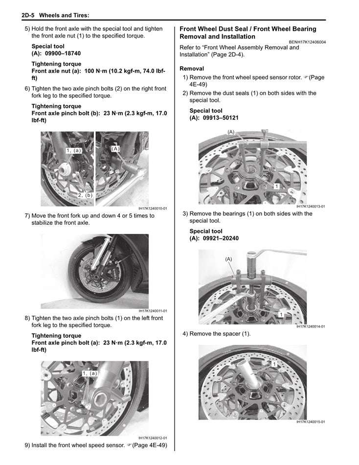 2017 to 2025 Suzuki GSXR1000A ABS GSX-R 1000 Service Manual