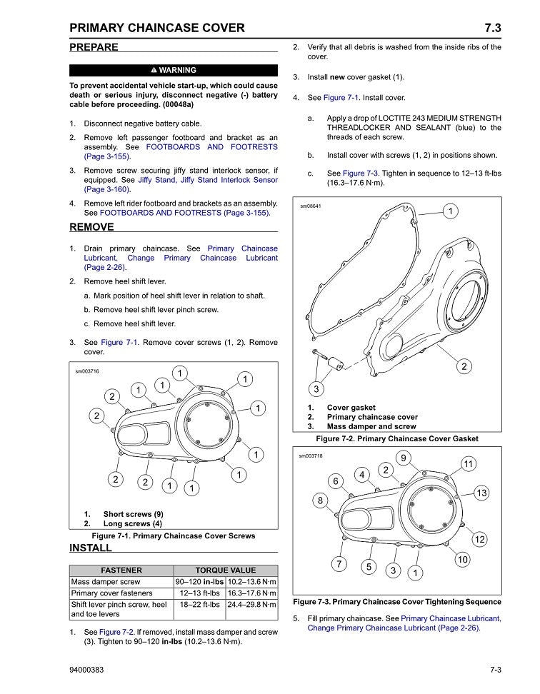 2017 Harley Davidson FLHR Road King Service Manual