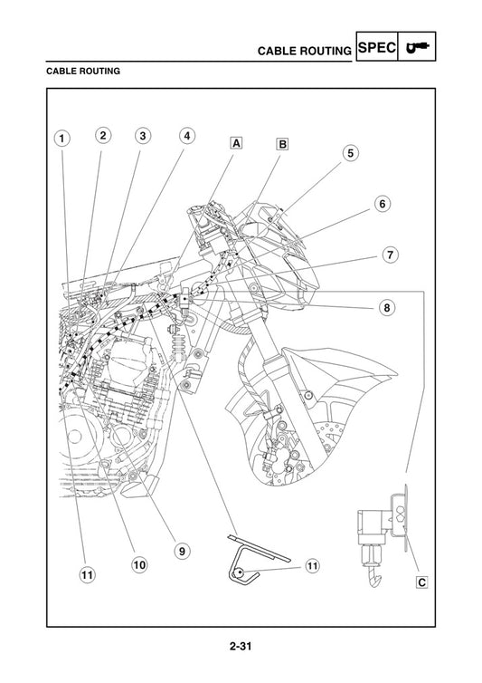 2014-2016 Yamaha MT09 MT-09 FZ09 FZ-09 Manual de servicio
