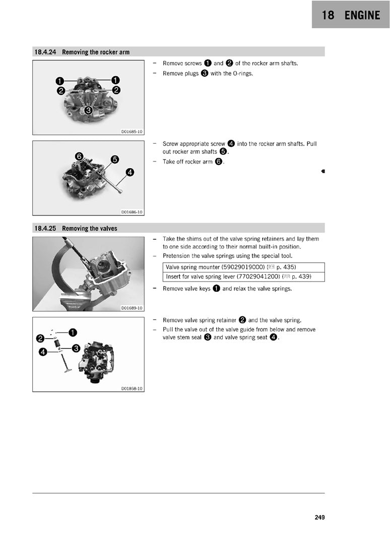 2018-2019 KTM 450 EXCF EXC-F Service Manual