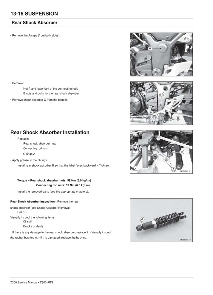 2015 to 2018 Kawasaki Z300 ER300 Service Manual