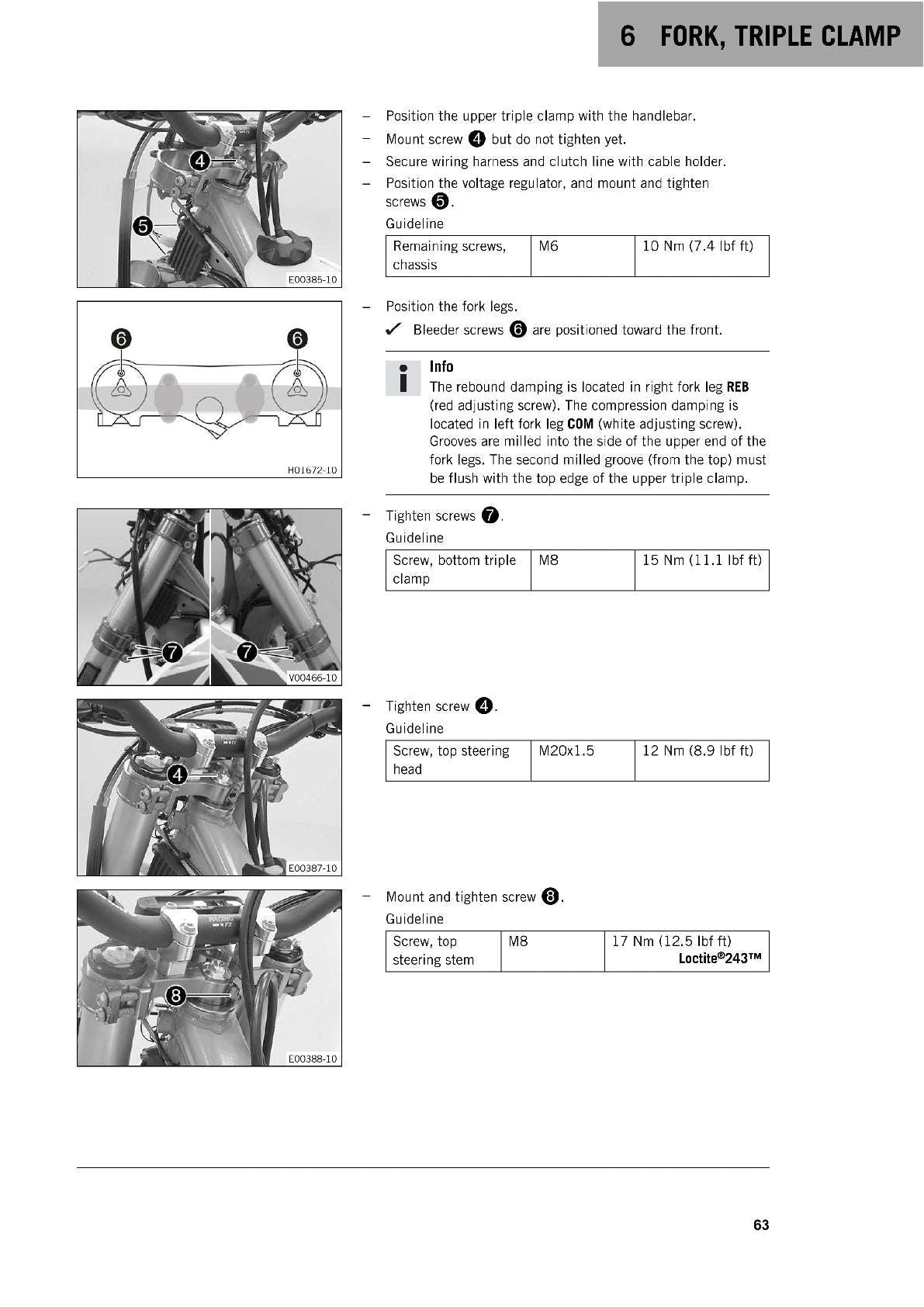 2018-2019 KTM 450 EXCF EXC-F Service Manual