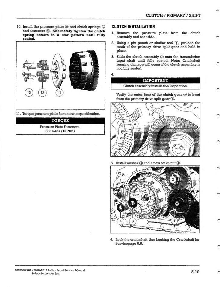 2018-2019 Indian Scout Bobber Service Manual