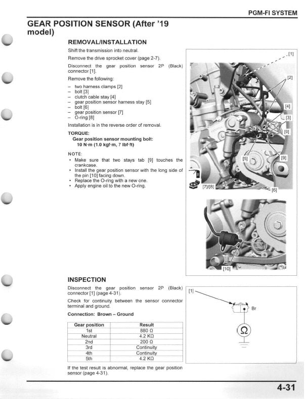 2018-2021 Honda CRF 250 CRF250R CRF250 Service Manual