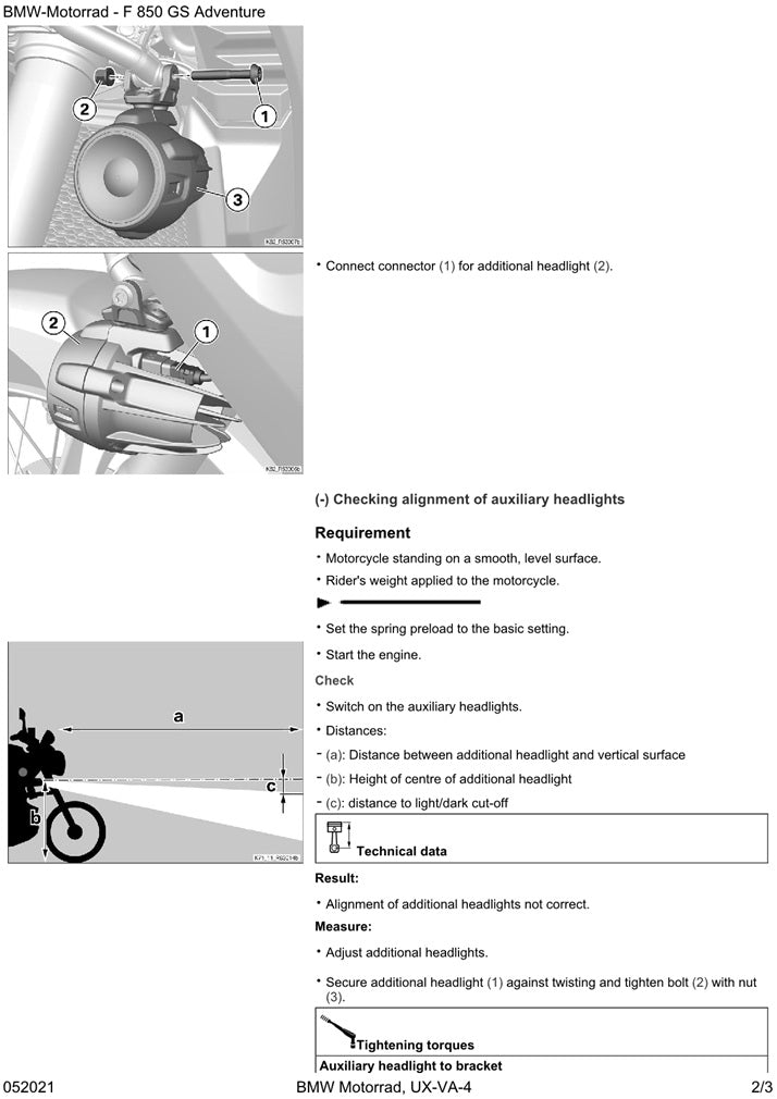 2018 to 2023 BMW F850 GS Adventure K82 Service Manual
