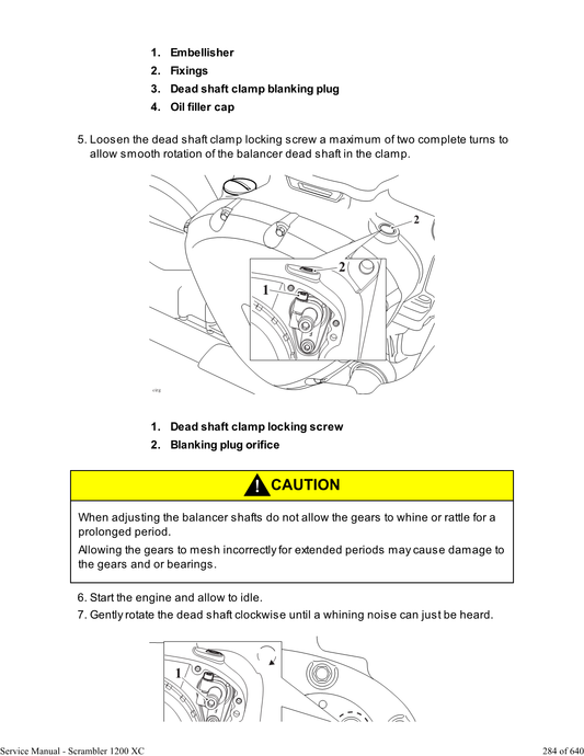 Manual de servicio Triumph Scrambler 1200 XC 2019-2022