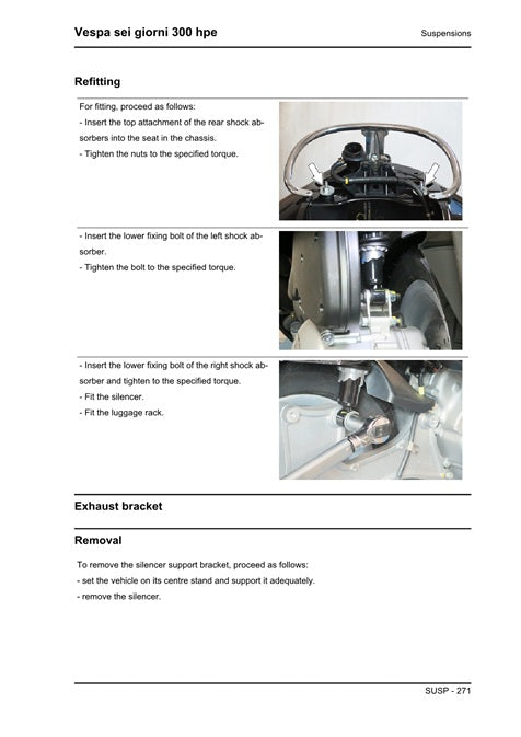 2019-2022 Vespa SEI Giorni 300 HPE Scooter Service Manual