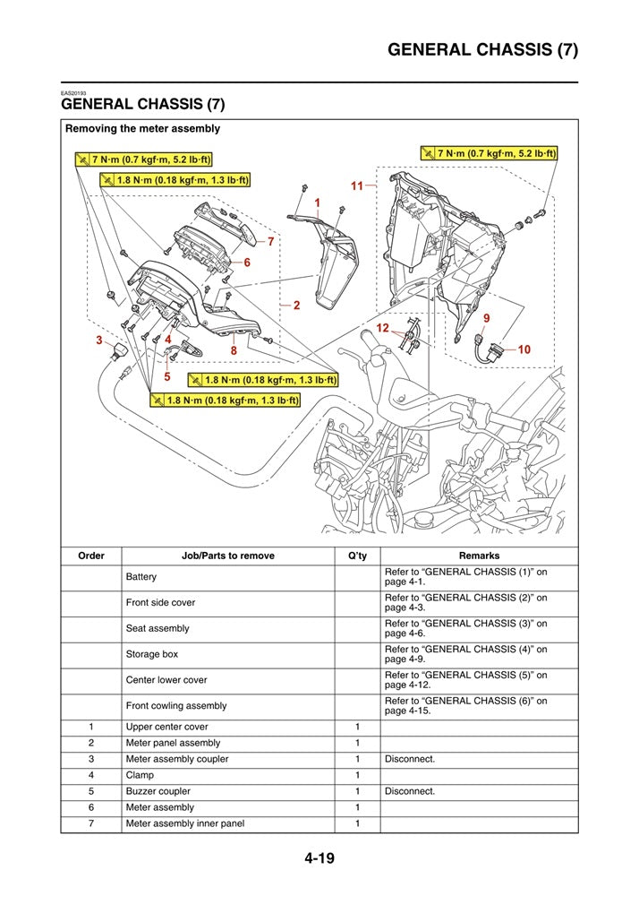 2010-2017 Yamaha YP125R Xmax Scooter Servicehandbuch