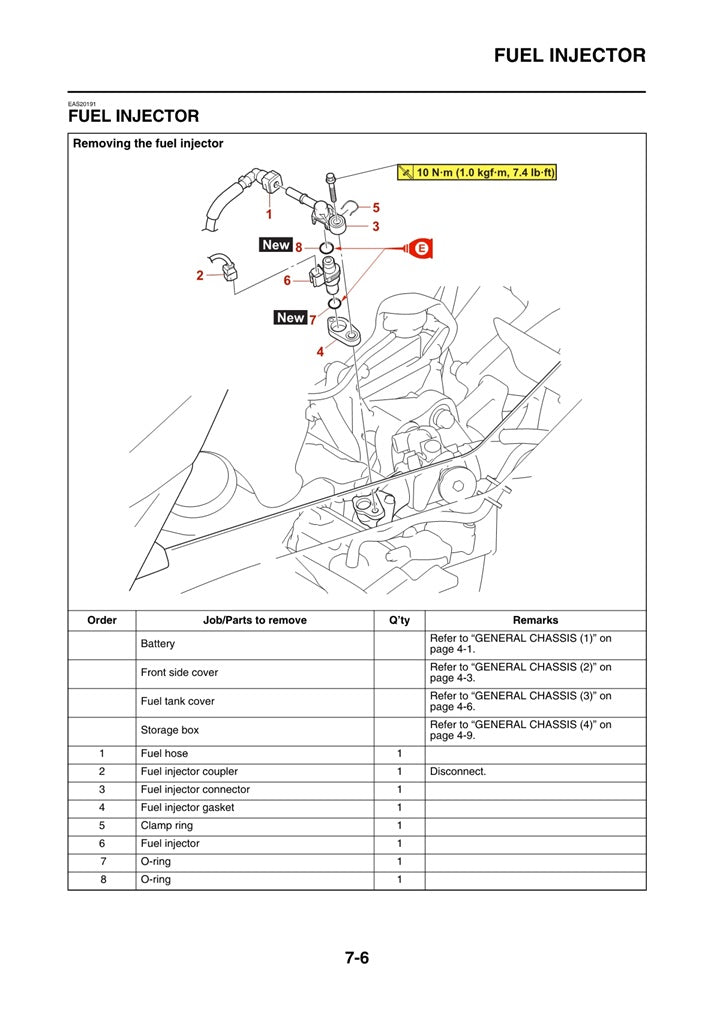 Manual de servicio del scooter Yamaha YP125R Xmax 2010-2017