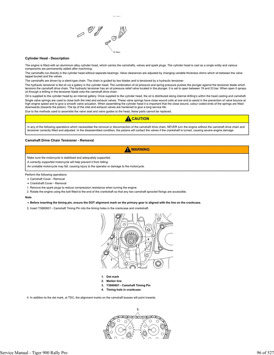 2020-2023 Triumph Tiger 900 Rally Pro Service Manual