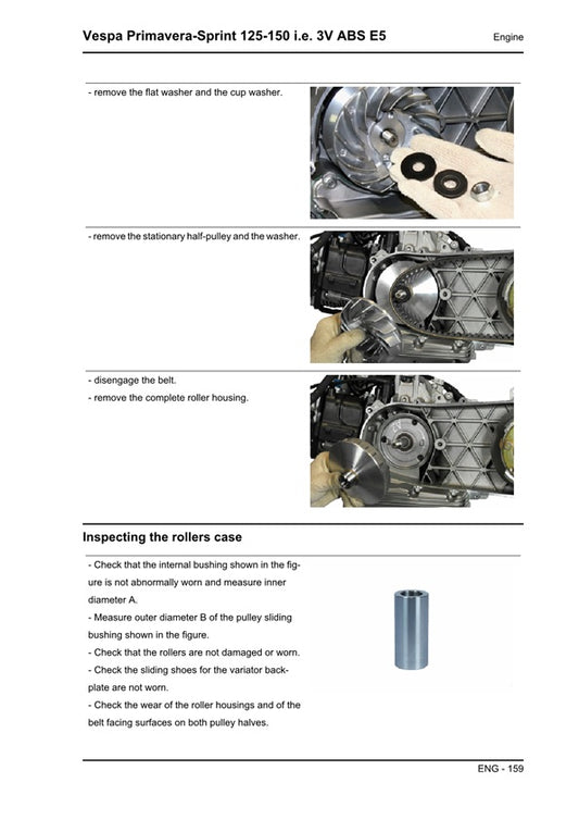 2020on Vespa Primavera 150 150cc 3v 4t E5 Scooter Service Manual