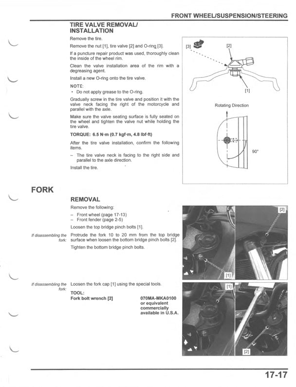 2021 to 2024 Honda NC750X Service Manual