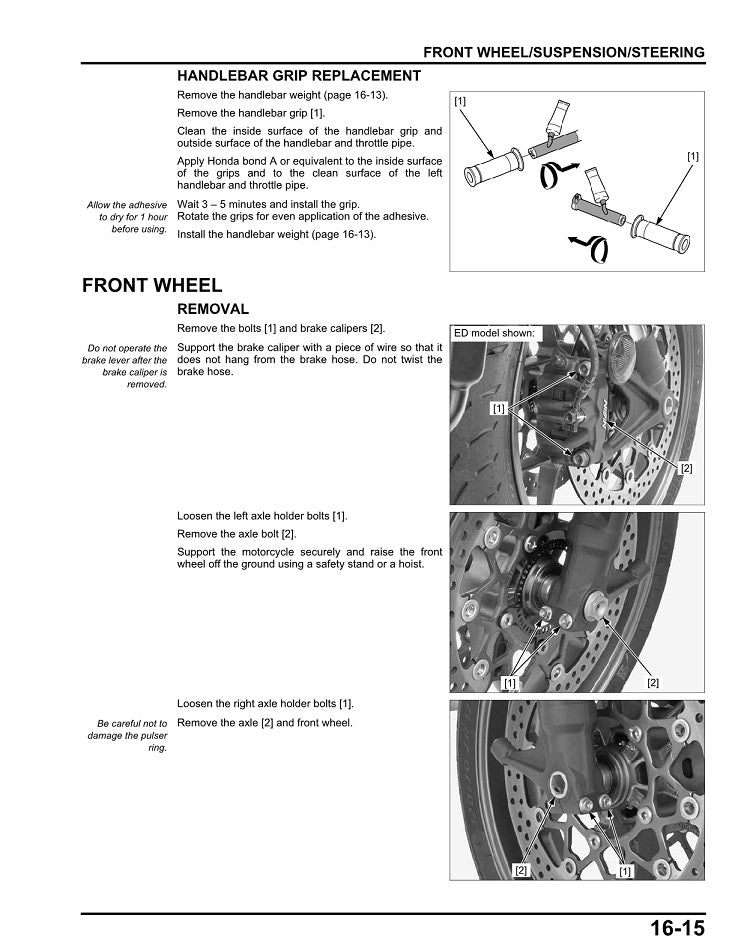 2021-2023 Honda CBR650R RA ABS Service Manual