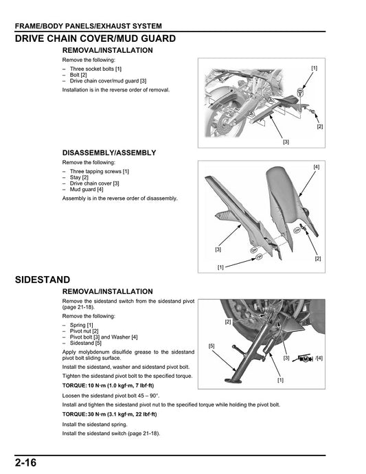 2021-2023 Honda CBR650R RA ABS Service Manual