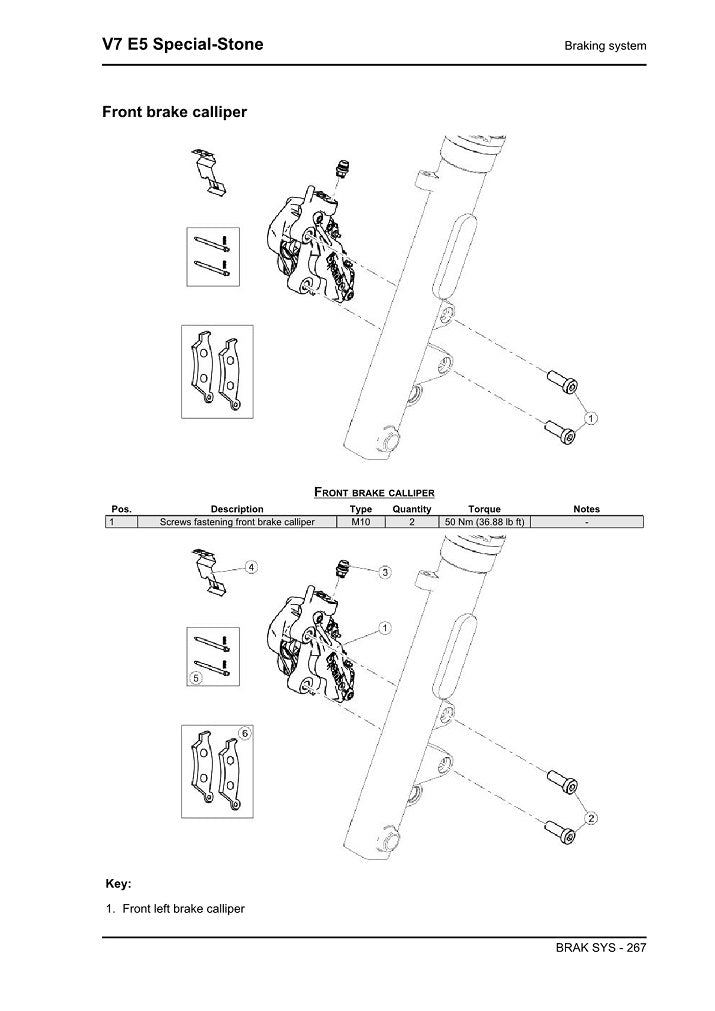 2021-2023 Moto Guzzi V7 Stone Service Manual