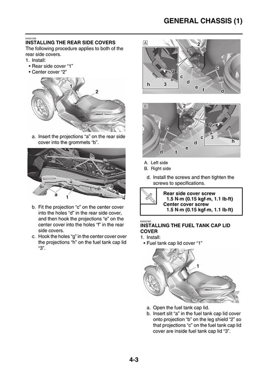 2021 Onwards Yamaha Tricity 300 MWD300 Service Manual