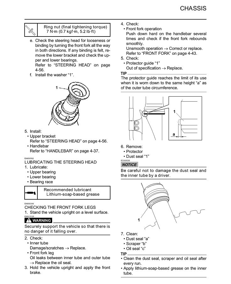 2021 Yamaha WR250F Enduro Service Manual