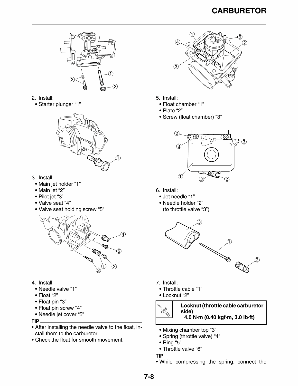 2022-2025 Yamaha YZ125X Motocross Service Manual