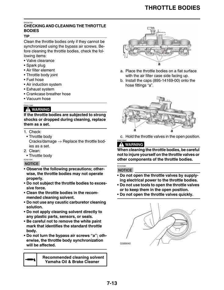 2016-2021 Yamaha MT10 MT-10 FZ10 FZ-10 Servicehandbuch