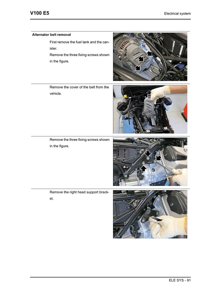 2022-2023 Moto Guzzi V100 Mandello Manual de servicio