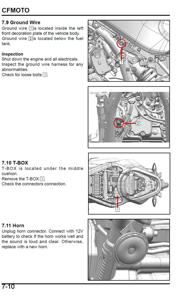 2023 Onwards CFMoto 800NK 800 NK Advanced Service Manual